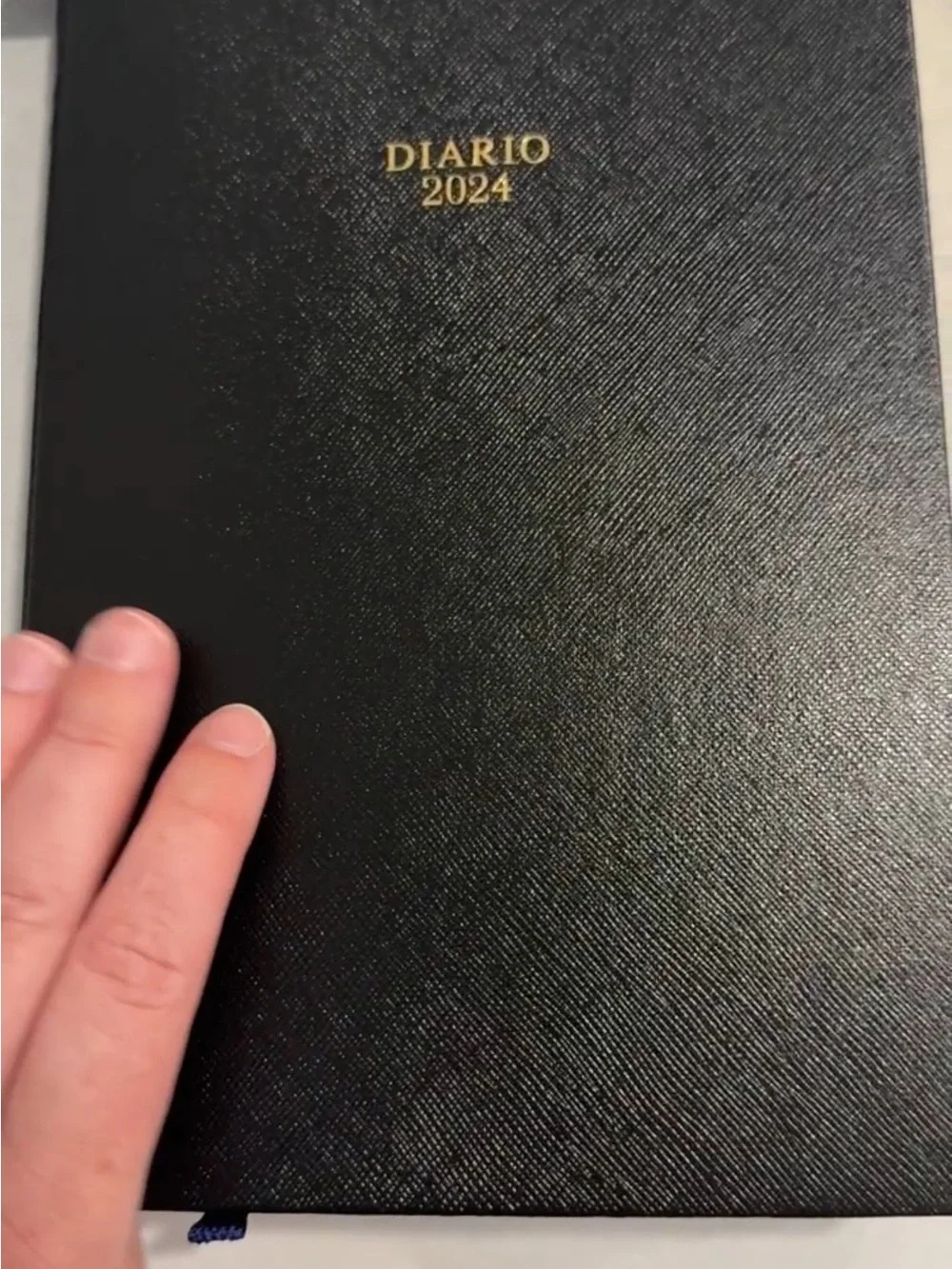 Prada Black Textured Leather Journal New Complete with Gift Box